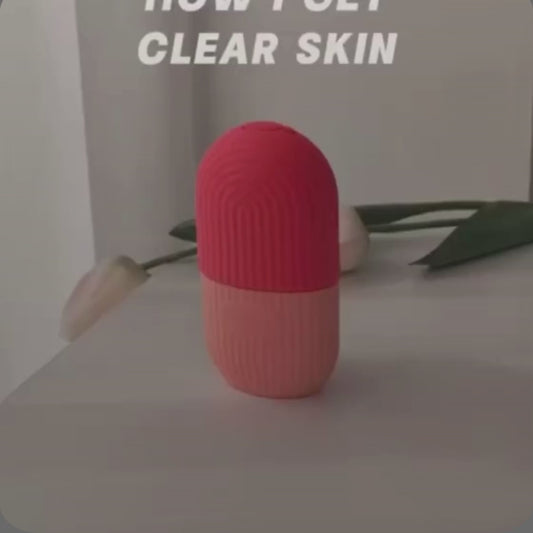Facial & Eye Ice Roller – Reusable Silicone Skin Brightening Tool