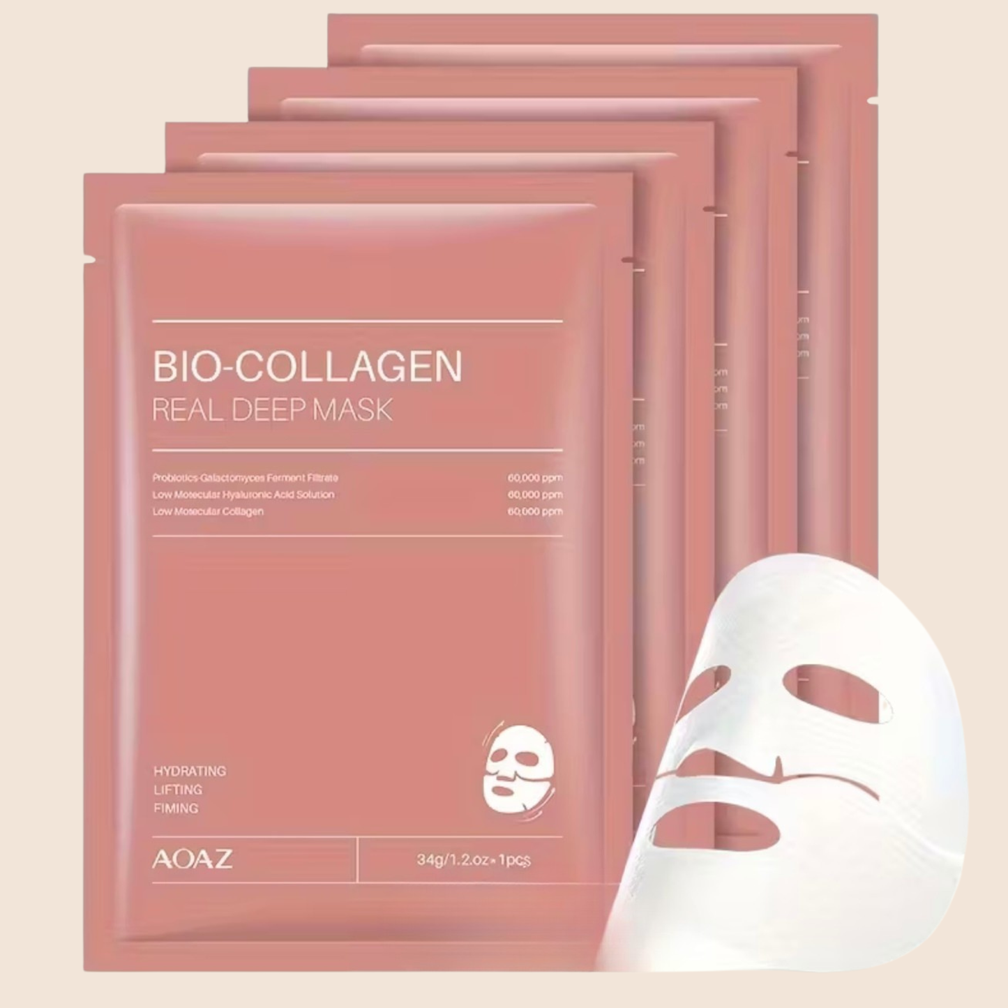 Hydro-Glow Transparent Collagen Face Mask